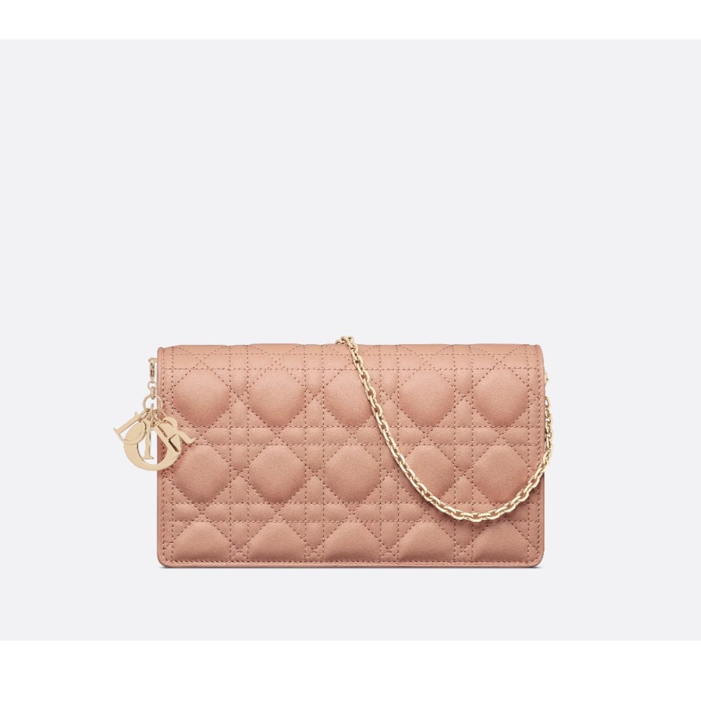 LADY DIOR POUCH
Rose Des Vents Cannage Lambskin